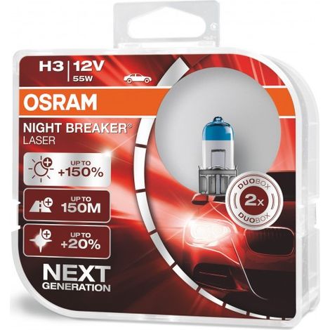 NIGHT BREAKER LASER H3 Car Headlight Bulbs – Osram – Halogen 12 V (1/5)