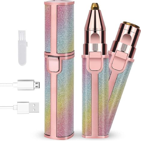 Tondeuse à sourcils 2 en 1, rasoir pour femme, épilateur facial pour femme-AquaForge