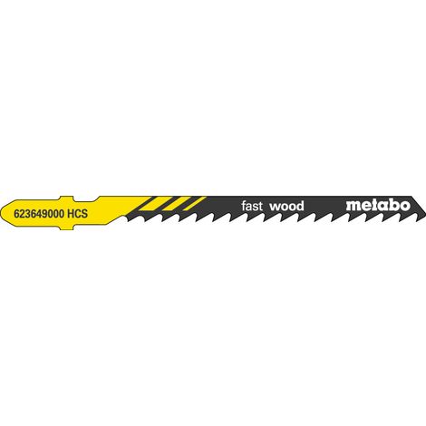 METABO 25 Stichsägeblätter "fast wood" 74/ 4,0 mm, HCS, Type 23649 (623607000) (1/3)