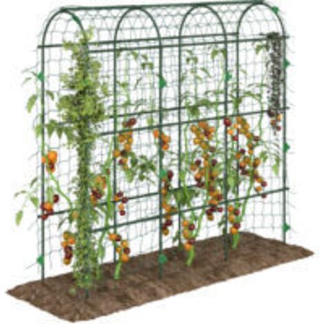 Rankgitter Rankhilfe für Kletterpflanzen verstellbares Spalier Pflanzengitter mit Netz Pflanzengerüst Stahl Grün 43 x 182 x 183 cm für Garten Balkon (1/5)