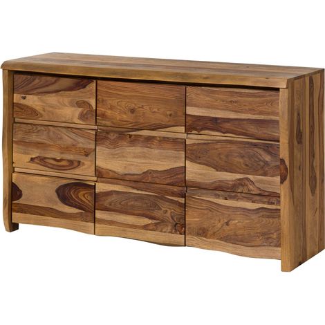 Sideboard Sheesham 146x45x80 natur lackiert / sandgestrahlt PURE SHEESHAM 216Massivmoebel24 GmbH