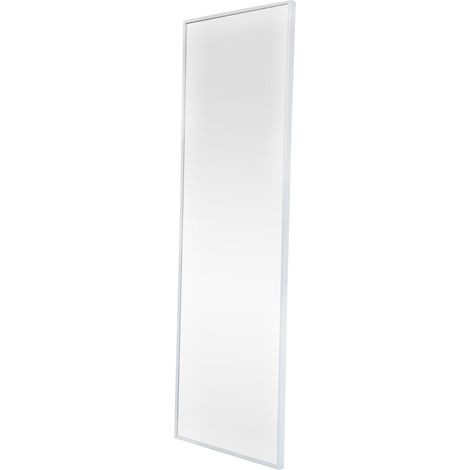 Specchio decorativo per porta dal design moderno 120 x 37 x 2 cm bianco 030010149
