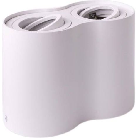 Spot plafonnier double orientable blanc 2xGU10 35W (1/3)