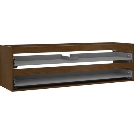 Mexen Box-A armazón de gabinete bajo lavabo 160 cm, 2 cajones, nogal - 91AX0-1600-470-2-86 (1/5)