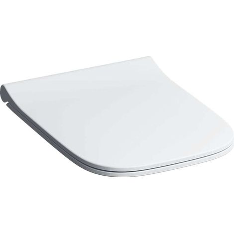 Geberit Smyle Square WC-Sitz – SoftClose – Duroplast – antibakteriell – Befestigung von oben – 350 x 450 mm – Gesamtstärke 45 mm (1/3)