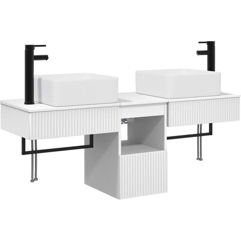 Bathroom Cabinet Set 3 pcs White 53 x 35 x 39 cm vidaXL (1/5)