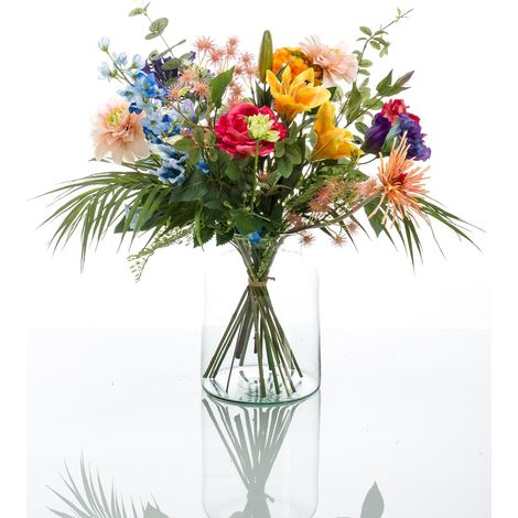 Bouquet de Fleurs Artificielles Multicolore Réaliste Décoration Salon et Bureau - 67 cm - PANGIVO (1/5)