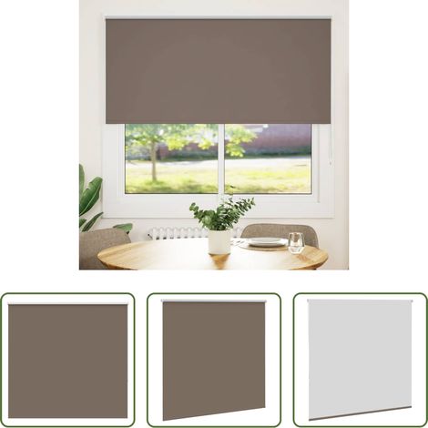 vidaXL Contrôle de lumière - Store enrouleur occultant café 150x150cm largeur du tissu (1/5)