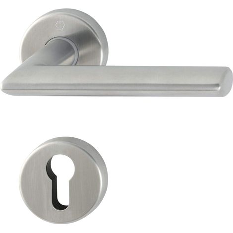 Poignée avec rosace PZ Cylindre profilé, acier inoxydable mat, 3080755 (1/5)