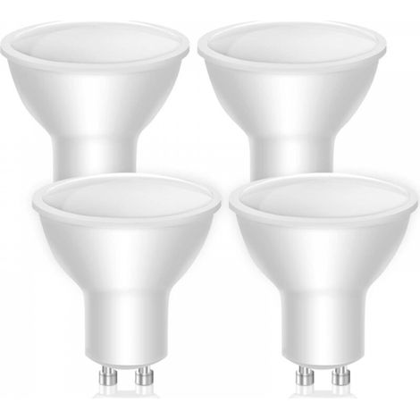 Ampoules LED GU10, Equivalent à une Ampoule Halogène Spot de 40 W, Ampoules Basse Consommation 5 W 400 lm, Blanc Chaud, Angle de Diffusion de 120°, lot de 4 (1/5)