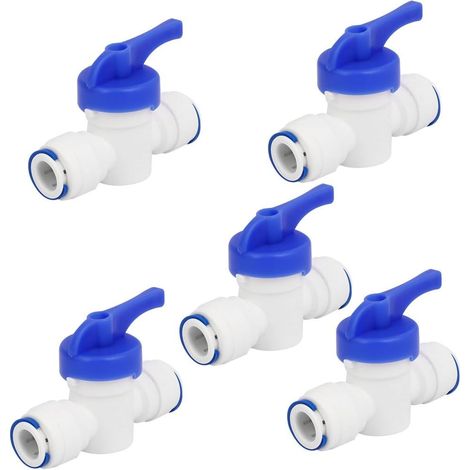 3/8'' Gerade Rohr Schnellkupplung Absperrkugelhahn 5 pcs RO Wasser Umkehrosmose (1/5)