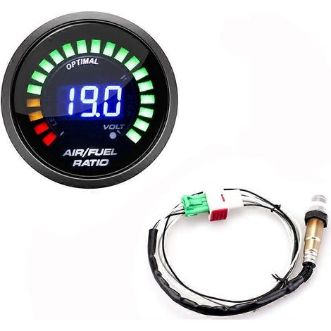 Indicateur de rapport air/carburant 52 mm, affichage numérique AFR, sonde lambda à bande étroite 0258006028, indicateur fumé pour voiture à essence