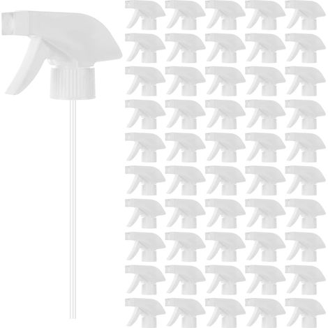 Sprühdüse – 50er-Pack – PP-Kunststoff – 3-fach verstellbarer Sprühkopf – Für Flaschen mit 28/400-mm-Hals – Weiß (1/5)