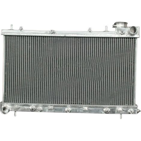 Radiateur, Construction en Aluminium, Taille du Noyau 27-1/16” x 13-3/8” x 1”, Compatible avec Subaru Forester H4 2.5L 1999-2002, Compatible avec Subaru Impreza H4 2.2L 1999-2001, Taille d'Entrée/Sort (1/5)