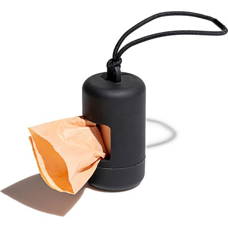 Distributeur de sacs à déjections canines avec attache pour laisse, étanche, bouchon à vis facile à remplir, comprend 1 rouleau de sacs à déjections.-AquaForge (1/5)