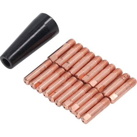 20 Pièces Pistolet de Soudage Buses Buse sans Gaz Pistolet MIG Kit de Soudage sans Gaz pour le Remplacement de la Buse (1/4)