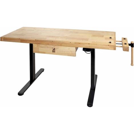 Etabli en bois reglable en hauteur pour menuiserie wb150elift230v