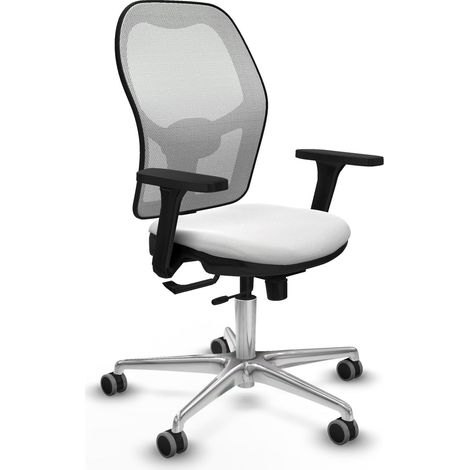 Sedia da ufficio piqueras y crespo Jorquera bianco alluminio ergonomica (1/2)