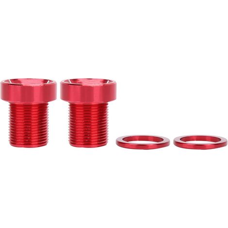 Vis de boîtier de pédalier filetées M15x19mm en titane pour vélo, couleur rouge (1/5)