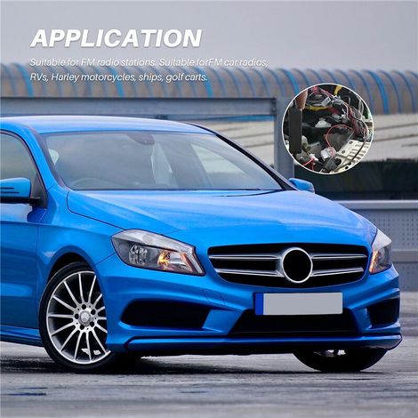 Antenne voiture DAB+ FM universelle avec câble séparateur et amplificateur (1/5)