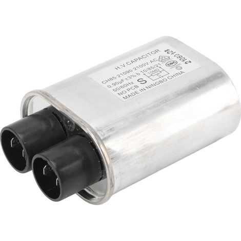 Condensatore per microonde ad alta tensione 0,9 µF 2100 V compatibile Galanz Midea, ricambio universale in acciaio inossidabile. (1/5)