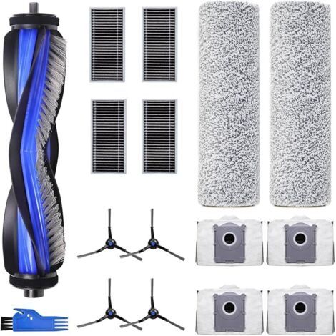 FENOPLASTICAX8 Accessoires de Rechange Compatibles avec ECOVACS DEEBOT X8 PRO OMNI / X8 OMNI Robot Aspirateur, 1 Brosse Principale, 4 Filtres, 4 Brosses Latérales, 2 FOREHILL Roller, 4 Sacs à Poussièr (1/5)