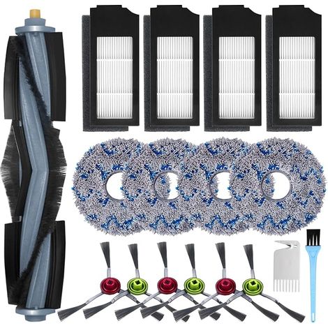 VUSZR Zubehör für Ecovacs Deebot X1 Omni / X1 e Omni / X1 Turbo Staubsauger: 1 Hauptbürste, 6 Seitenbürsten, 4 Wischpads (1/5)