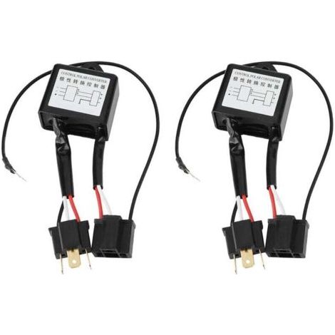 BUNTHAUS PA 2pcs convertisseur négatif LED adaptateur de faisceau de commutateur négatif polaire polarité inversée pour H4 (1/4)