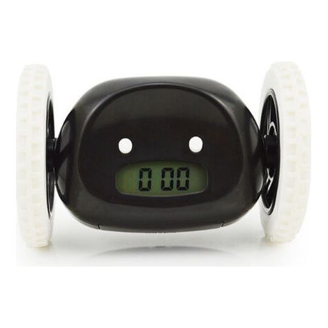 Runaway Alarm Clock On Wheels, Black (1/4)