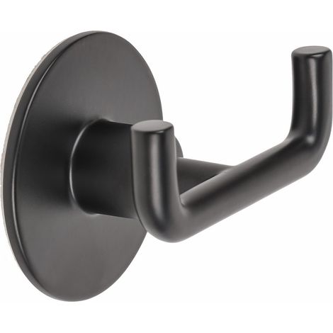 Appendiabito doppio a muro in acciaio nero mod. Wind Black