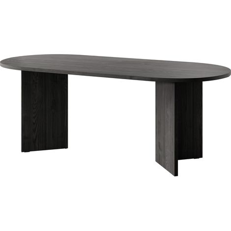 Selsey OVO - Tisch Essstisch oval, Holzoptik Esche Portland Schwarz, 204 x 90 cm (1/5)