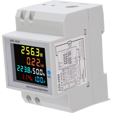 Jeffergarden,D522066 compteur de wattheure domestique Type de Rail 220V compteur d'énergie monophasé intelligent AC40.0300.0V (1/4)