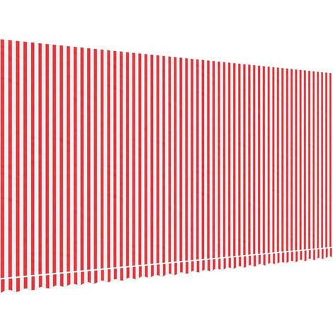 Maison Exclusive - Tessuto di Ricambio per Tenda da Sole Rosso e Bianco 600x300 cm Poliestere (1/5)