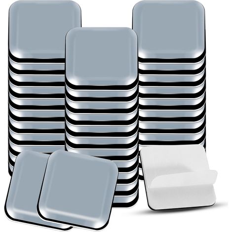 36 PCS Patins Glissants PTFE Adhésifs 30 x 30 mm Carrés Gris - Protection Sol pour Meubles
