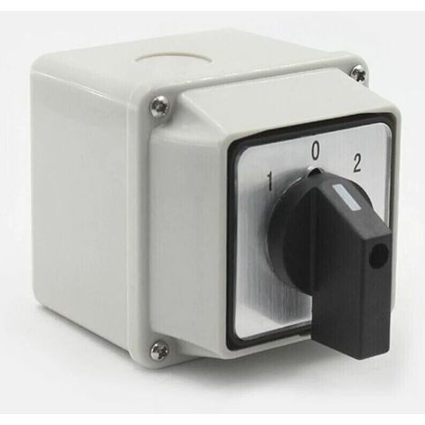 Interruptor selector de leva giratorio universal LW26-20A 380V - 8 terminales 3 posiciones 1-0-2 Interruptor de conmutación con interruptor principal TopHomer