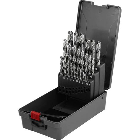 TOOLCRAFT TO-10926867 HSS-G Jeu de forets pour le métal 25 pièces Longueur totale 195 mm trempé DIN (1/4)