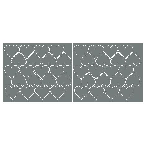 Valentinstag-Herzaufkleber, 5 cm, 40 Stück, mattgrau
