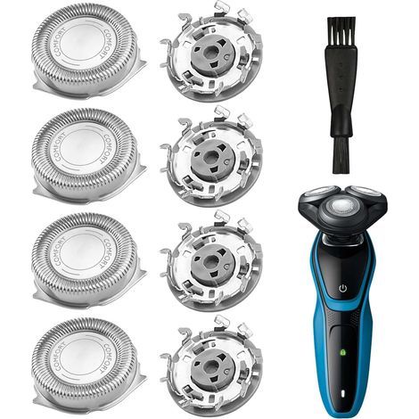 4 Pièces SH30/SH50 Têtes de Rechange pour Philips Serie 1000 2000 3000, Lames Tête de Rasoir Remplacement Compatible avec Philips Accessoires Rasoir Électrique AT8xx/AT7xx/PT8xx/PT7xx (1/5)