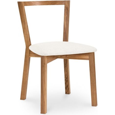 Sedia da pranzo di legno in stile scandinavo Bianco