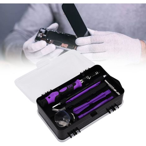 Kit de tournevis 115 en 1, kit de tournevis multifonctionnel, embouts de tournevis, outil de démontage pour horloges et consoles de jeux (violet) (1/5)