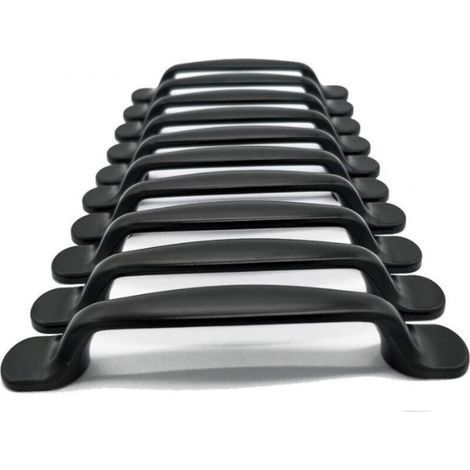 (20 pieces, black) handles with a center distance of 96 mm, suitable for cabinets, wardrobes, drawers and shoe cabinets (1/4)