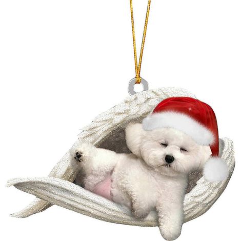 Décorations Saisonnières Et De Fêtes, Pendentif Chien Décoratif De Noël, Nouveau Pendentif Ange Créatif, Accessoires Décoratifs Pour Sapin De Noël Q