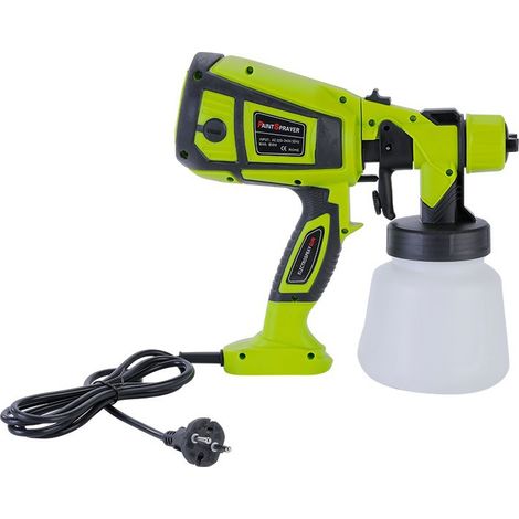 Pistolet à peinture électrique 700 W, équipé de 3 buses et 1 brosse, 1 godet filtrant, avec fonctions de soufflage et de nettoyage, réservoir de 1400 ml, convient pour les meubles, les murs, les porte (1/3)