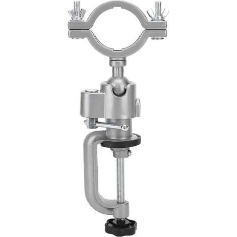 Support de perceuse électrique universel en alliage d'aluminium Argenté Accessoires pour outils électriques Pinces de banc (1/5)
