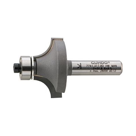 GUHDO HW-Abrundfräser Z2 S8 D31,7 R9,5 (1/4)