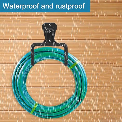 Filiyano – Support mural pour outils – Crochets de garage - Support mural pour outils et tuyau d'arrosage - Métal robuste - Pour pelles, vélos et (1/4)