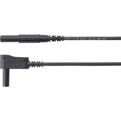 Schützinger MSWFK A341 / 1 / 100 / SW Cordon de mesure mâle 4 mm mâle 4 mm noir 1 pc(s) Y369332