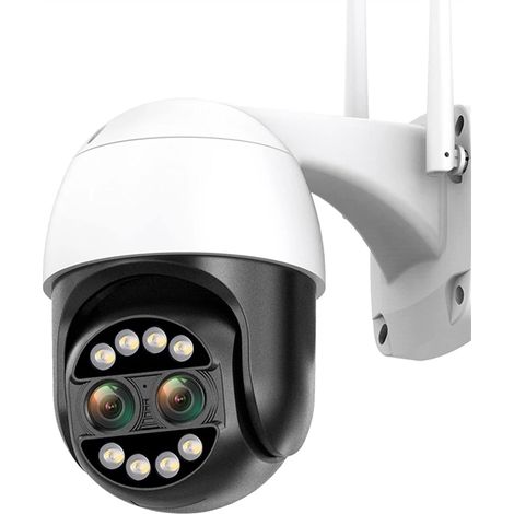 Caméra de sécurité à domicile 4K 8MP 8x Hybrid Zoom PTZ Wifi IP Caméra Extérieure Large Double Objectif AI Détection Humaine 4MP Audio CCTV Vidéo Surveillance Cam ( Color : Universal , Size : 4MP No S (1/5)