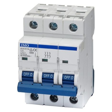 Disjoncteur Tripolaire 3p - 16a - 10ka - Courbe C - à Vis - Imo B10c3016a