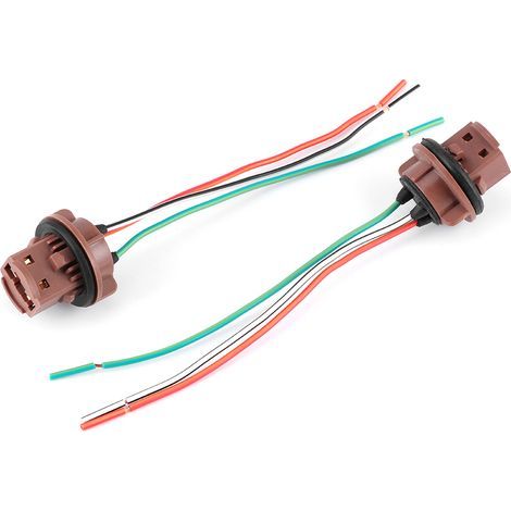 Prise de faisceau de feux de stop de voiture, 2 pièces, pour ampoule 7440 7441 7443 7444 T20 992A (1/5)